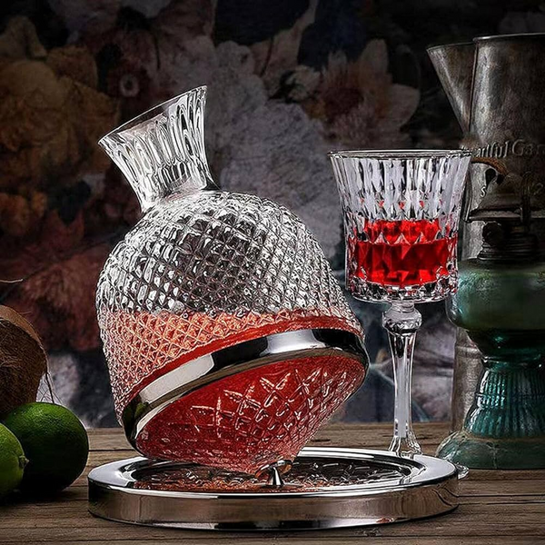 Crystal Glass Rotating Decanter