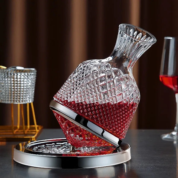 Crystal Glass Rotating Decanter