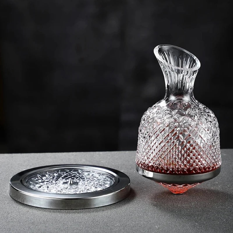 Crystal Glass Rotating Decanter